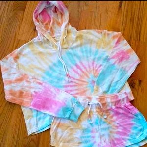 Ocean Drive Beach Bum Tie Dye French Terry Short Set